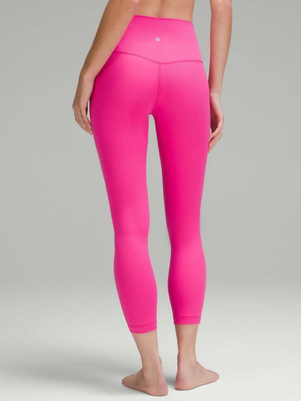 Lululemon Align Ribbed High-Rise Cropped Leggings 25” - Sonic Pink - Size 4